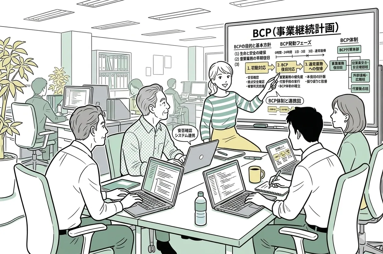 オフィスで緊急地震速報を受信したときの初期対応